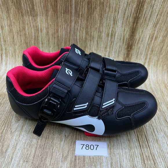Peloton Indoor Cycling Shoes Women's Size 9 EU 40 Black Red Spin Bike - Picture 9 of 9